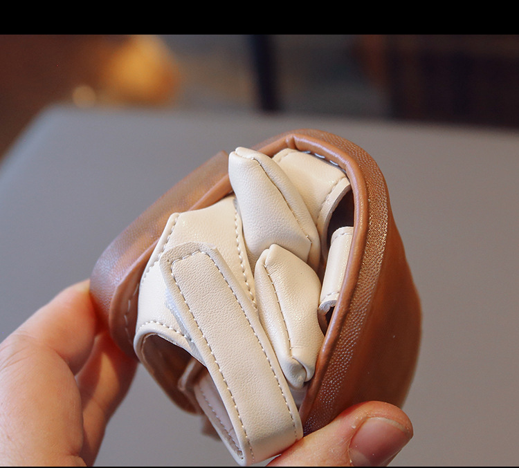Sandales à semelle souple pour petites filles, édition coréenne, chaussures de plage décontractées avec nœud pour bébé, nouvelle collection été 2024_voghion.com