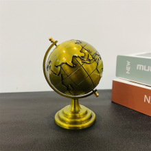复古合金地球仪摆件办公室书房家居客厅摆设酒柜装饰品金属工艺品