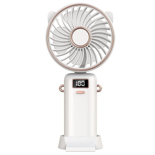 Folding Mini Fan Aromatherapy Small Electric Fan Mini USB Digital Long Battery Life Silent Student Portable Small Fan