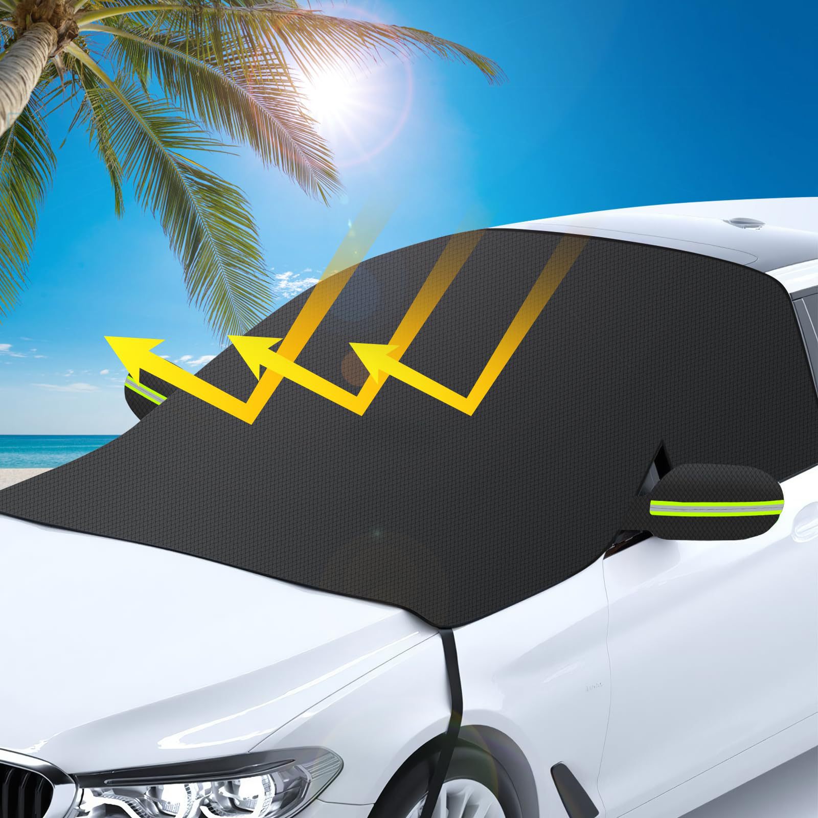 Produces Car Snow Cover, Front Windshield, Anti-Freeze Cover, Windshield, Anti-Frost and Snow Cover, Thickened Winter Windshield Cover, Sunshade