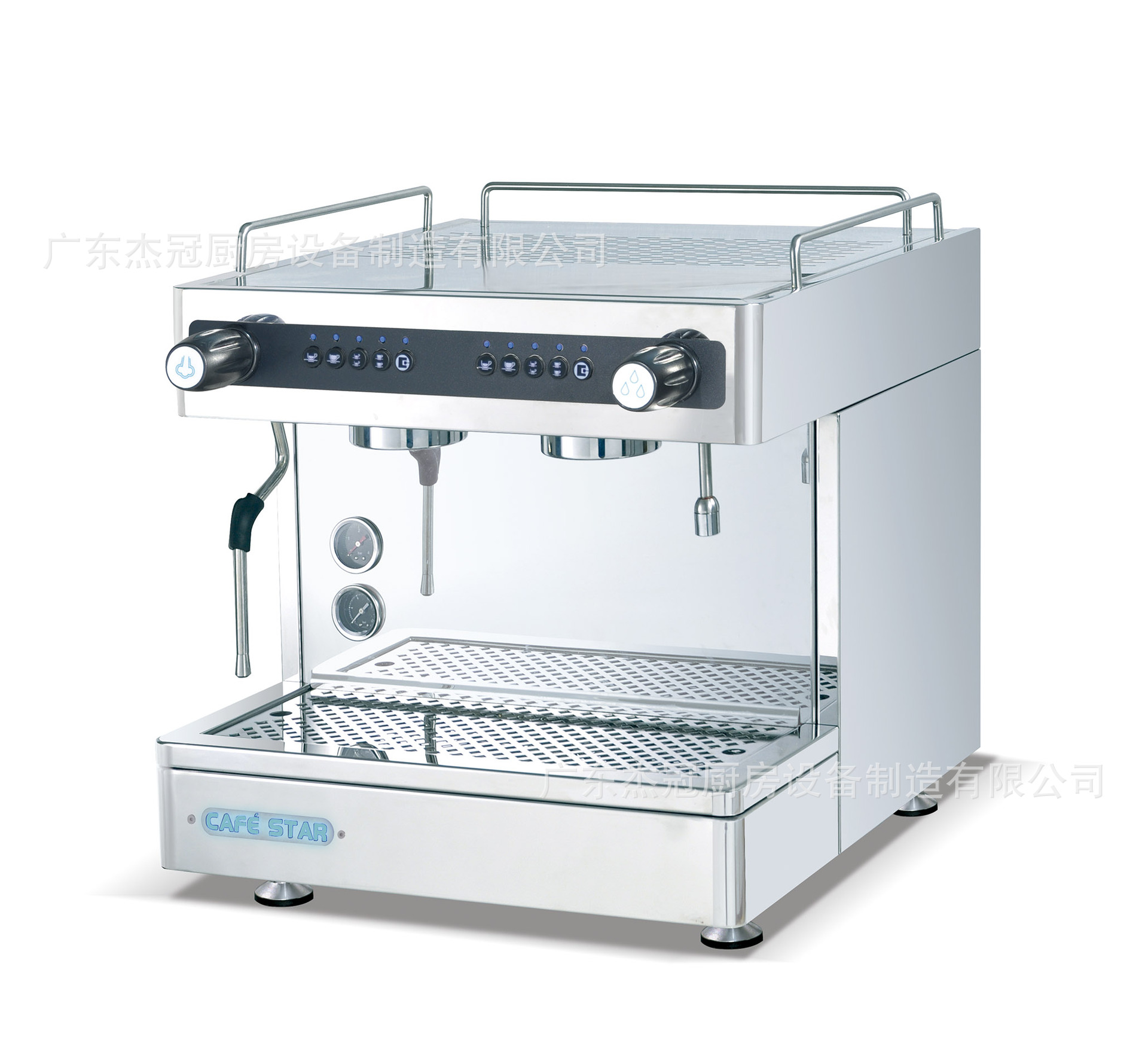 Máquina de café semiautomática comercial de doble cabeza K202T café de té con leche, máquina de extracción de leche, máquina de té y café italiano