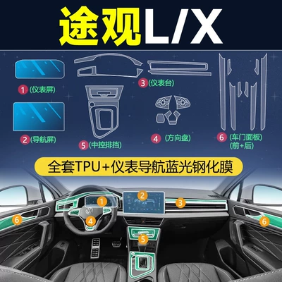 Car interior film — Car Decoration - 22-23-tiguan-lx-full-set-of-tpu-instrument-navigation-blue-light-tempered-film