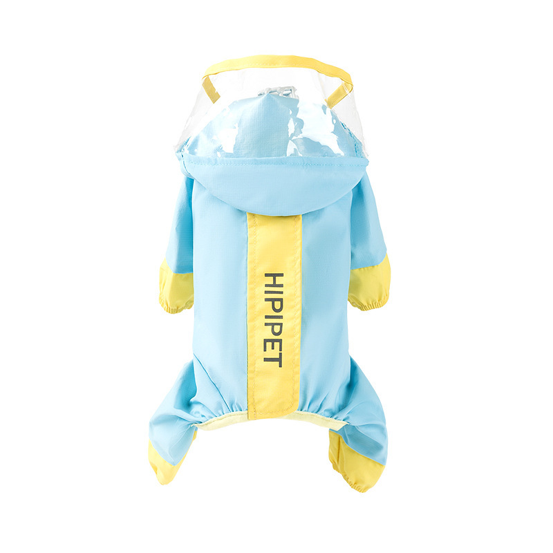 Perro al aire libre tracción reflectante color de contraste de carga impermeable impermeable de cuatro patas para perros pequeños y medianos, ropa para mascotas