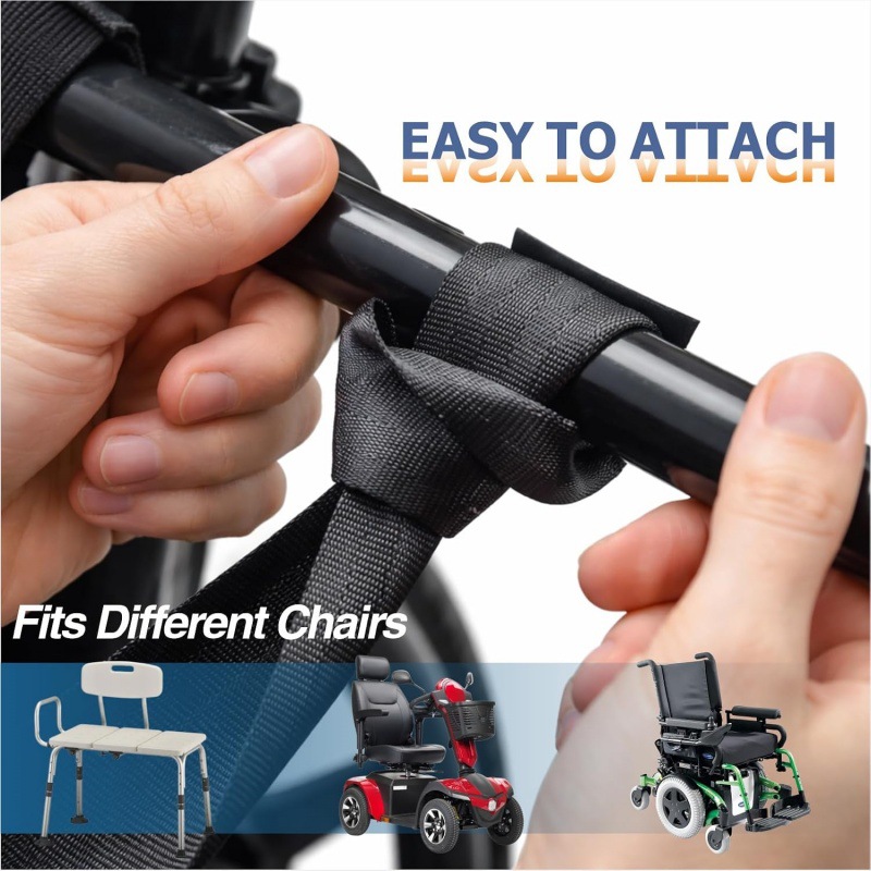 Portable wheelchair medical stretcher ambulance airplane strap safety belt with two-point installation-free safety belt