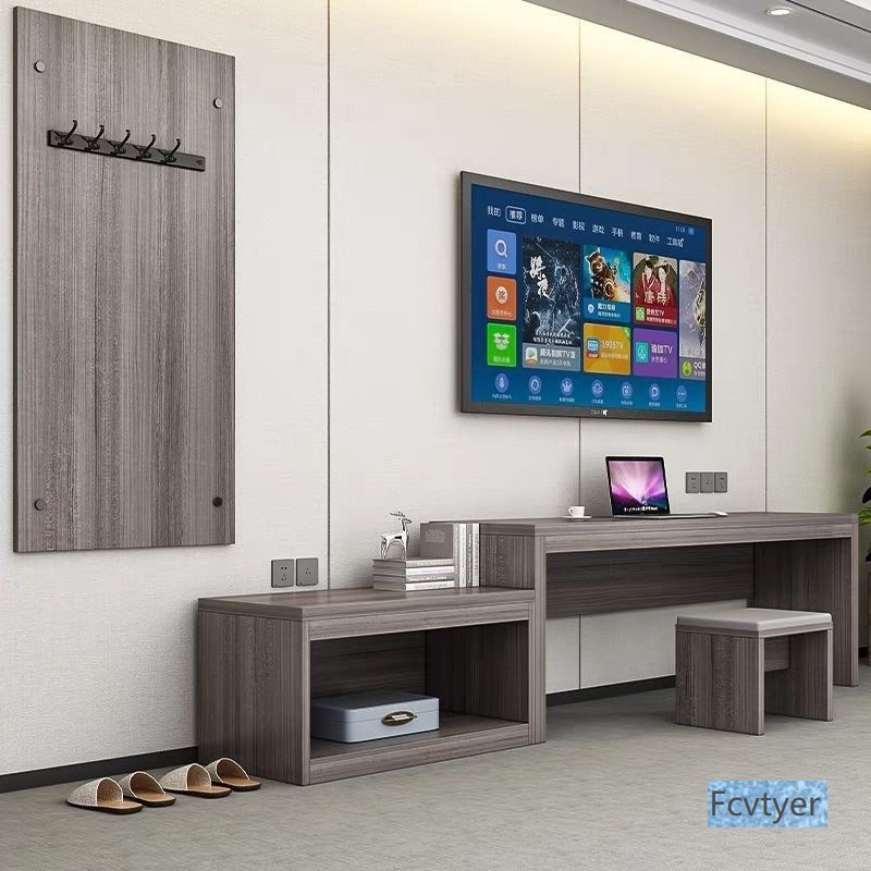 Hao Bang Wall-Mounted Wardrobe Storage Panel for Guesthouses and Standard Rooms Tv Cabinet Set for Hotels