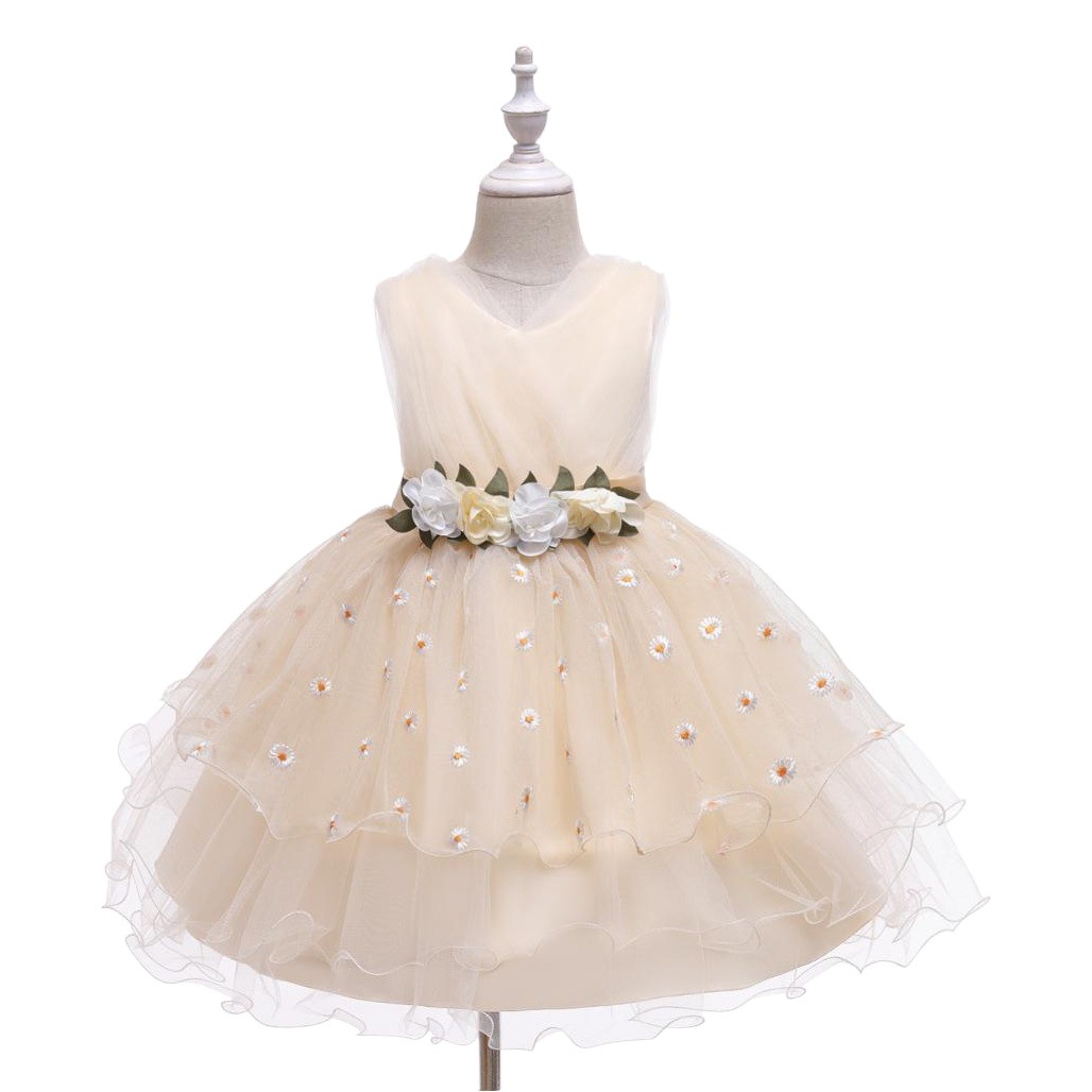 Children's Princess Dress Korean Style Puffy Dress Summer Mesh Dress Women's Children's Clothing Kindergarten Performance Clothing for Small and Medium Children