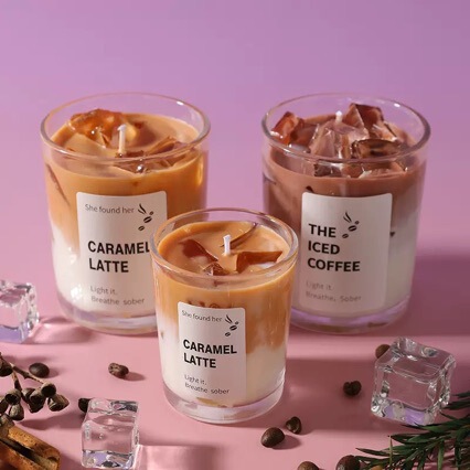 Latte Coffee Cup Scented Candles Wholesale Home Decoration Jelly Wax Birthday Gift Cross-Border Jelly Candle Cup Latte Coffee Cup Scented Candles Wholesale Home Decoration Jelly Wax Birthday Gift Cross-Border Jelly Candle Cup