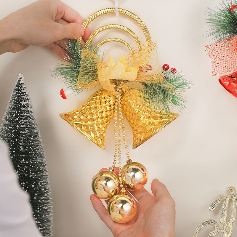 新しいクリスマスベルドア吊り英語アルファベットエンジェルクリスマスベルペンダントクリスマスツリー小さなベルペンダント|undefined