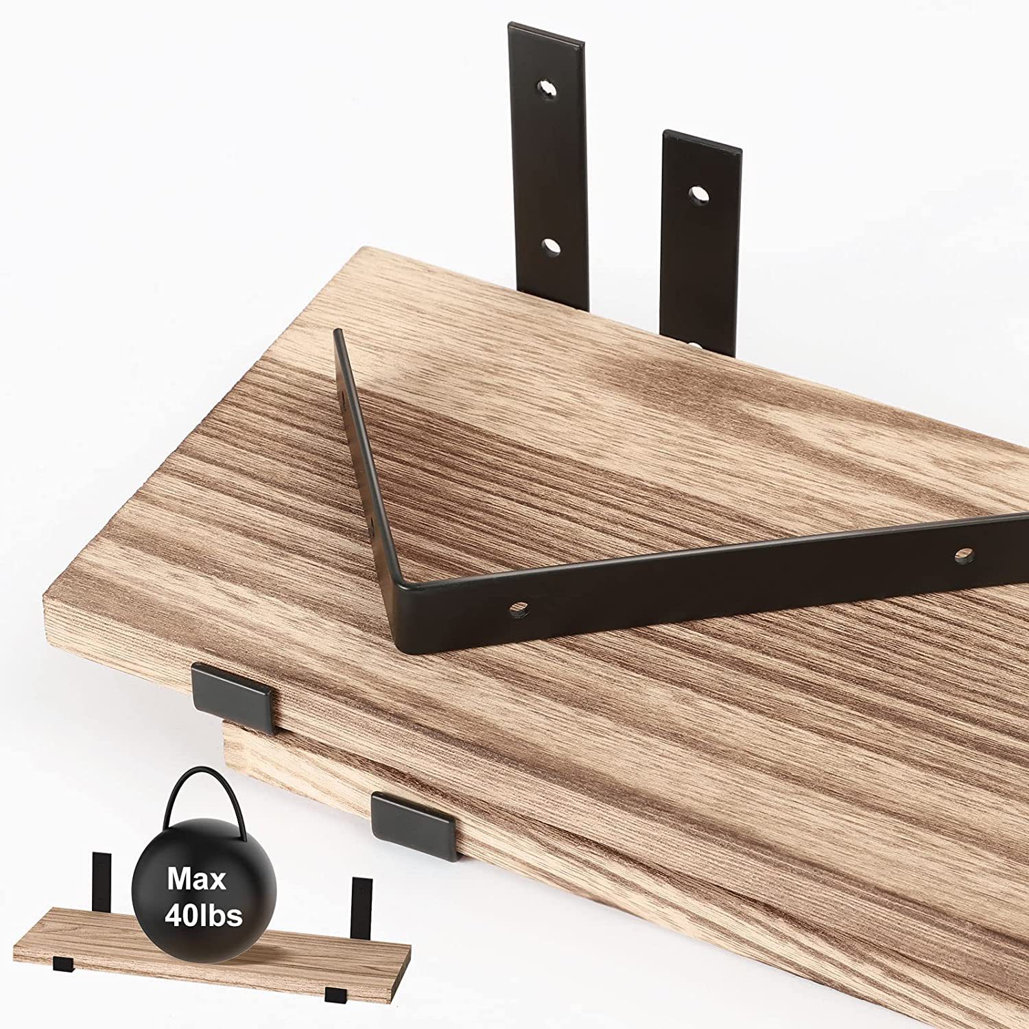 Transfronteriza de madera flotante estante de la pared estante flotante de madera baño rack de almacenamiento sala de estar de madera maciza estante de la pared