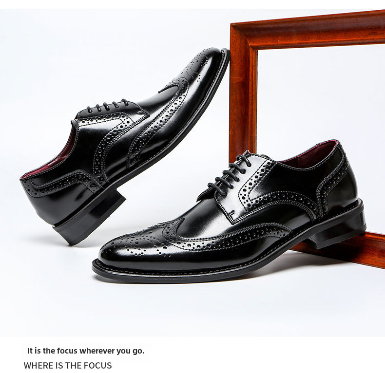 British Style Men's Business Leather Shoes - Formal Footwear_voghion.com