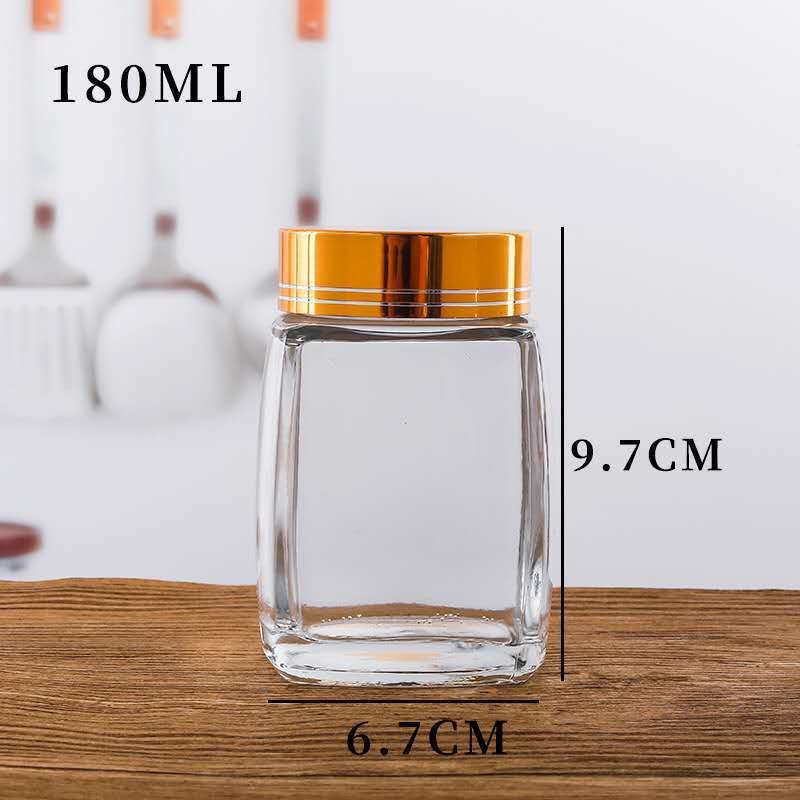 高温耐性保管密封瓶ガラス透明蜂蜜ボトルマルチ仕様ジャムボトル食品ナッツボトル大容量|undefined