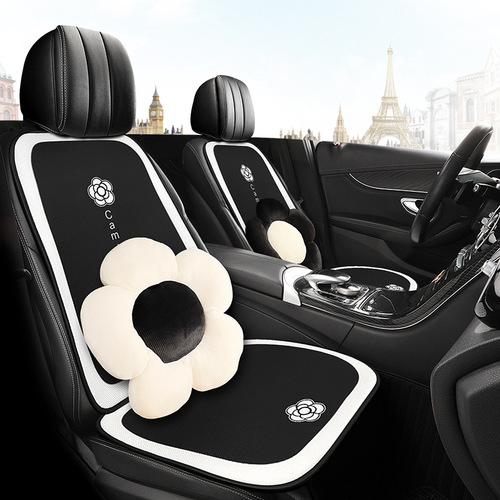 New car seat cushion Internet celebrity Camellia Goddess model four-season universal car interior rear cushion anti-slip single-piece seat cushion