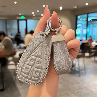 Suitable for Changan Key Set Car key bag - default-a4-blue-leather-textured-literal-blue-short-buckle