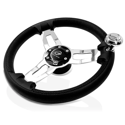 Yacht 304 Stainless Steel Steering Wheel Pu Foam Outer Ring with Booster Ball Thickeneded Hub Steering Rudder Marine Accessories (Sükan çarxları) - gm-hw-w0090