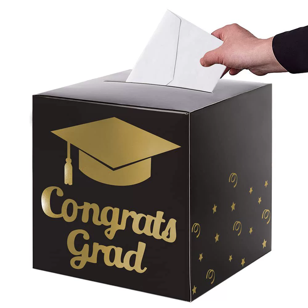 Выпускной картридж держатель Congrats Grad складной картон декоративная коробка для выпускных вечеринок