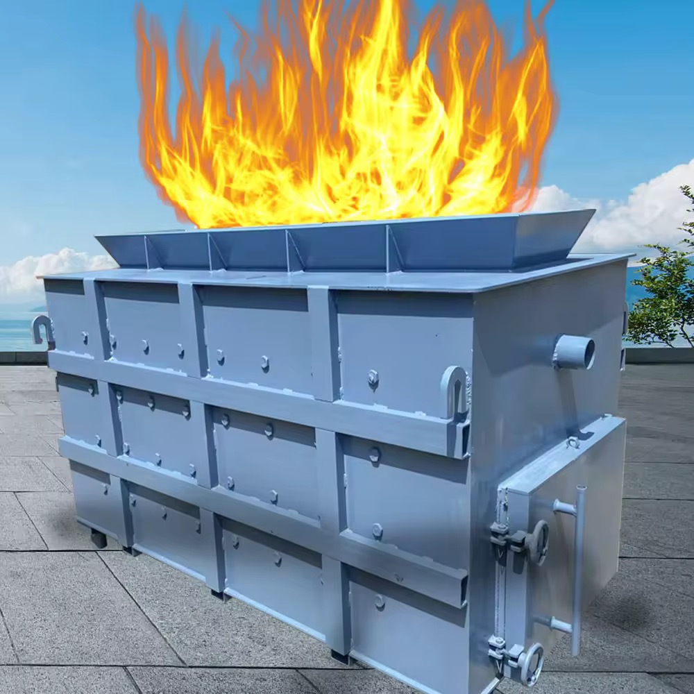 跨境出口大型垃圾焚烧炉工业废弃物废电缆高温热解垃圾焚烧设备