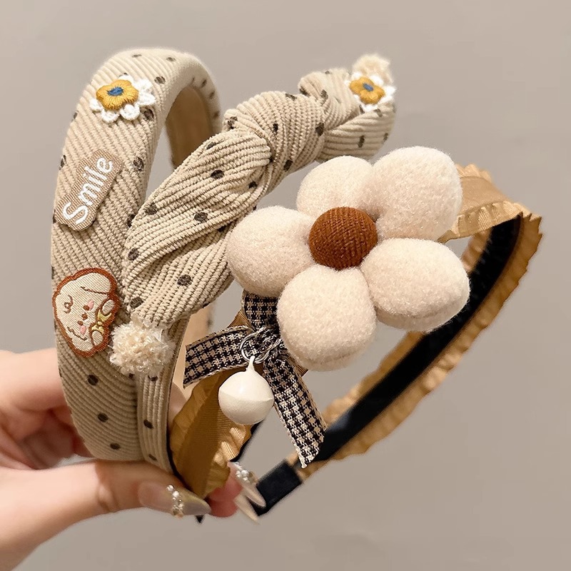 Flores de dibujos animados para niños correa de cabello de verano niñas prensas de cabello paquete encantador extranjero correa de cabello antideslizante niñas toque de cabello