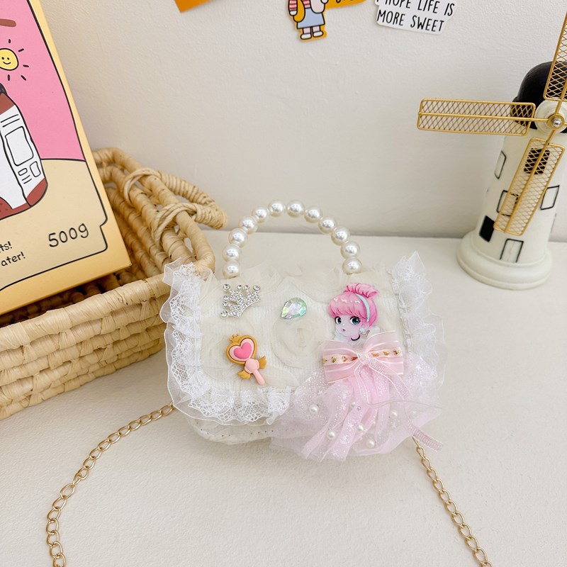Bolsas de perlas de aire extranjero, bolsas de hombro de moda coreana, bolsas de hombro para niñas 2024 nuevas cadenas de comercio exterior bolsas para niños