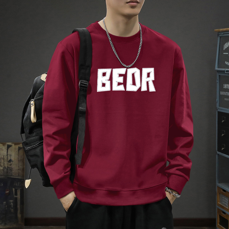 Suéter hombre otoño invierno nuevo inns suelto marca de moda letras impresión casual camiseta de manga larga moda blusa de cuello redondo