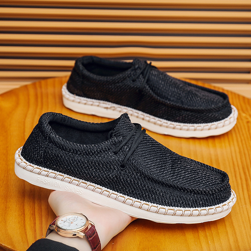 Cross-Border Summer Breathable Anti-Odor Fisherman Shoes for Men 2025 New Casual Shoes Old Beijing Cloth Shoes for Men
