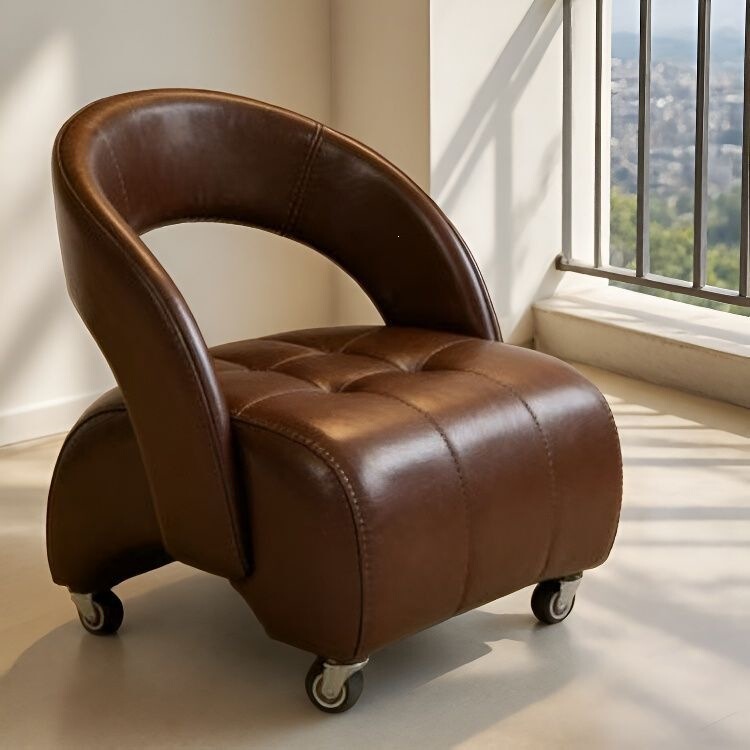 Mobile Lazy Stool Small Stool for Home Use, Patio Stool with Swivel Wheels, Entryway Stool, Lazy Sofa Chair