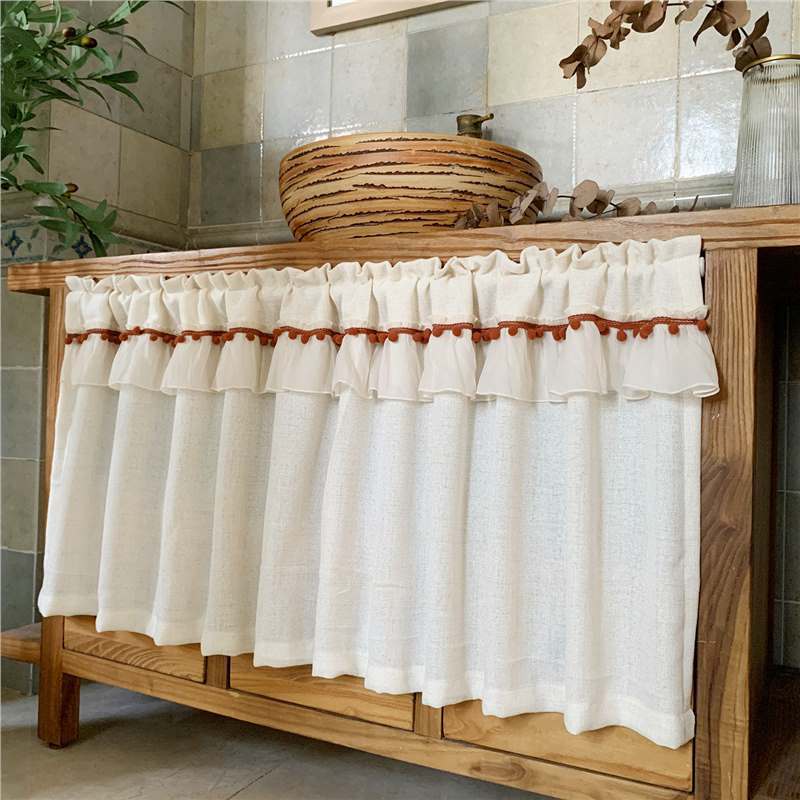 American-Style Vintage Japanese Linen Short Curtain Cabinet Curtain Half Curtain Cabinet Cover Curtain Dust-Proof Shoe Cabinet Bookcase American-Style Vintage Japanese Linen Short Curtain Cabinet Curtain Half Curtain Cabinet Cover Curtain Dust-Proof Shoe Cabinet Bookcase