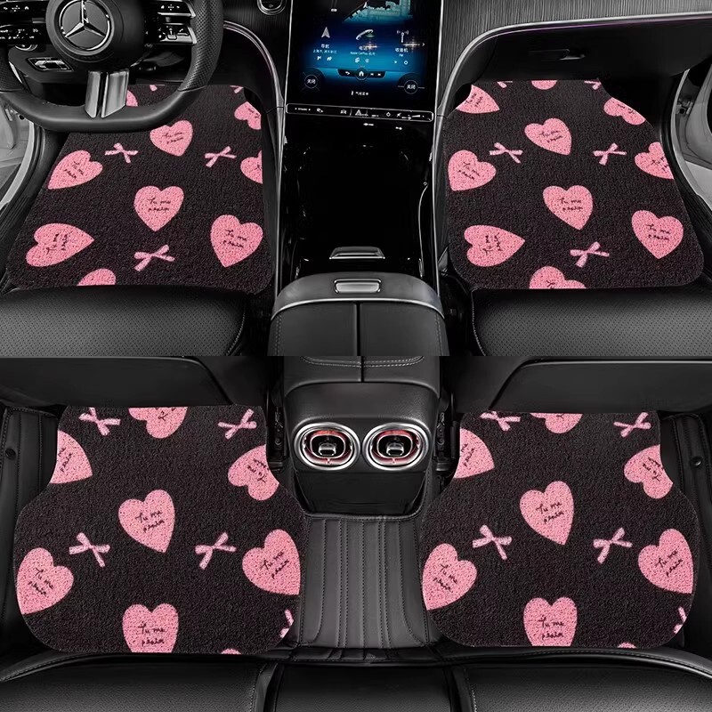女の子用カーマット、かわいいカーマット、フロアマット、車内汚れ防止マット、ユニバーサルメインドライビングワンピースカーマット|undefined