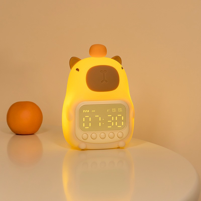 INS estilo pan tostado fabricante noche luz creativa dormitorio cama diadema temporización apagado luz carga lámpara de mesa LED regalo de cumpleaños