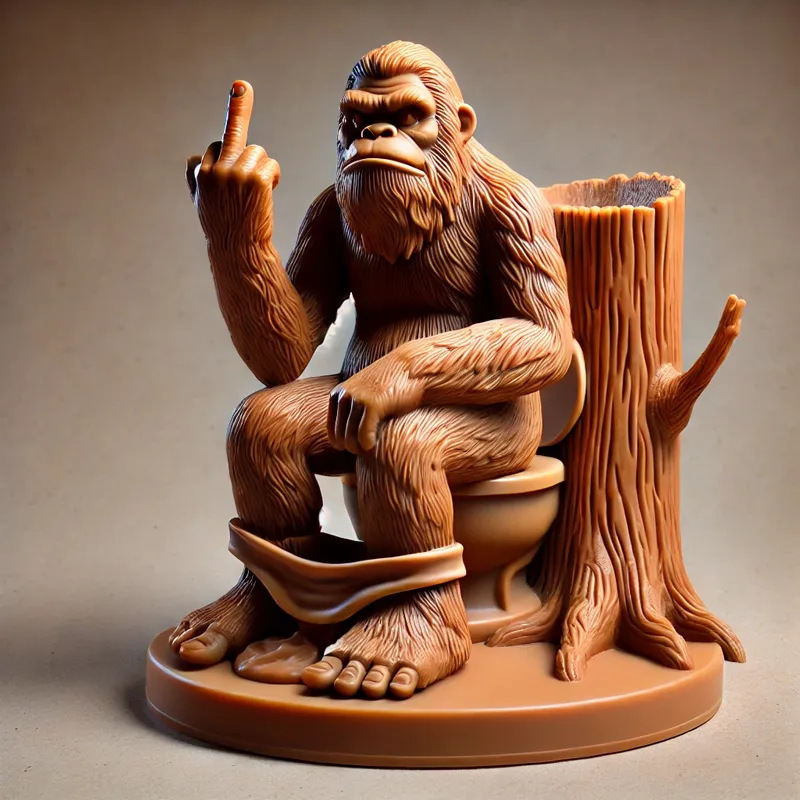 Cross-Border New Product Mini Bigfoot Statue Decorative Resin Crafts Ornaments Bigfoot Home Living Room Decoration