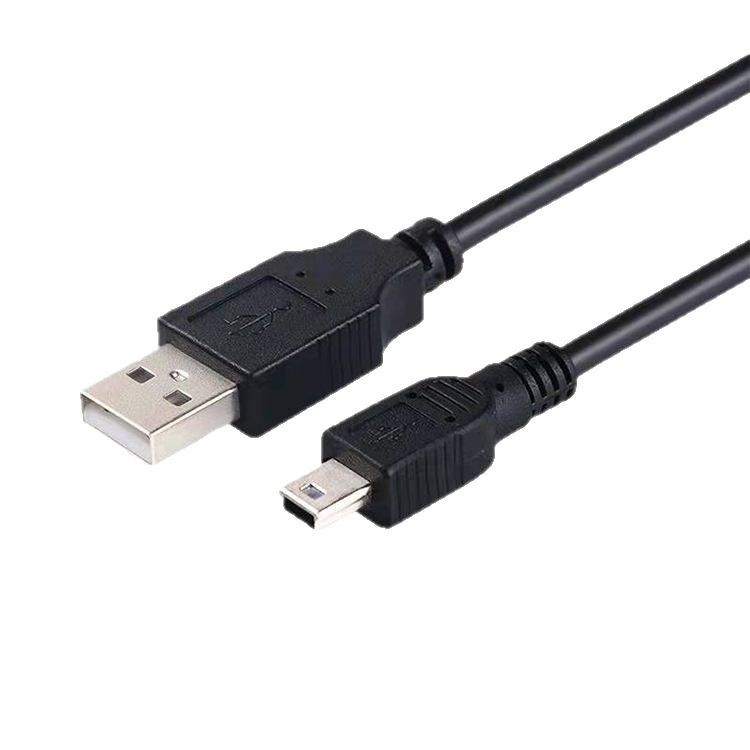 Todo cobre negro miniusb cable V3 mini 5PIN cable de datos T puerto cámara teléfono móvil cable de carga cable
