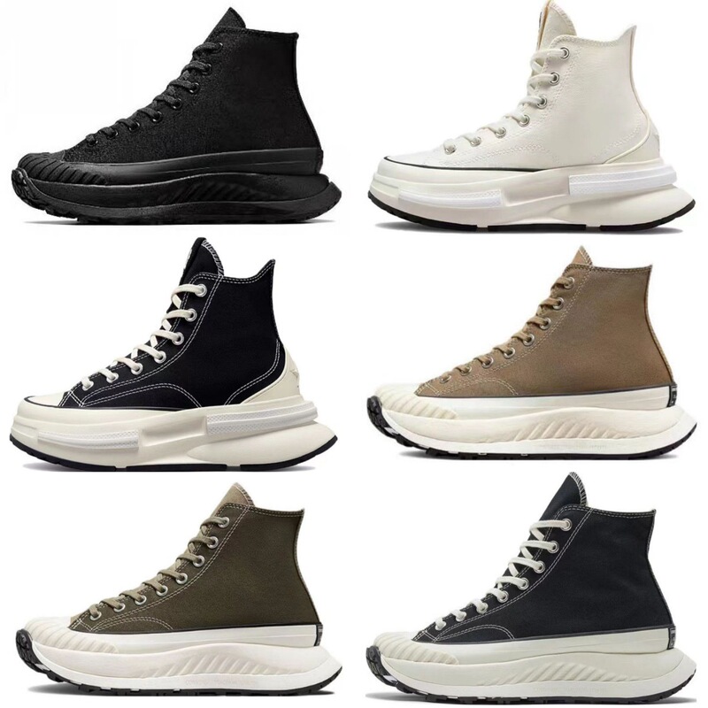Putian Shoes Run Star Legacy Retro Black and Brown Thick-Soled Canvas Shoes Converse Height-Increasing Women's Shoes