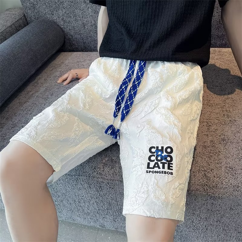 Summer Shorts Men's Trendy Brand Outer Wear Beach Pants Korean Style Trendy Straight Casual Sports Pants 2023 New