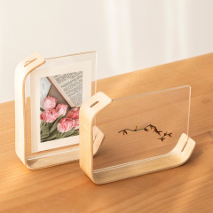 Transparent double-sided acrylic photo frame, personalized photo frame, 6-inch cute ins photo ornament, engraving logo