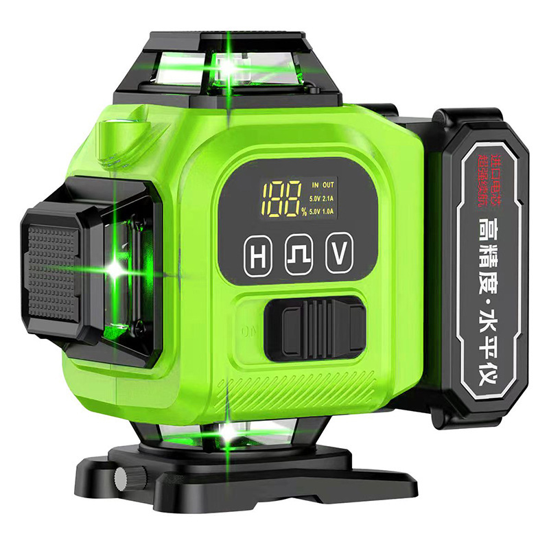 厂家销售高精度16线数显3D/4D水平仪激光贴墙贴地仪绿光激光仪