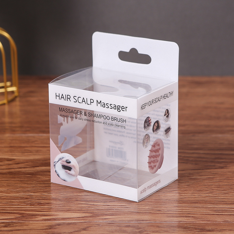 Plastic transparent massager for scalp PVC