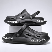 外贸现货批发男士夏季大码48洞洞鞋男镂空涉水凉拖鞋两用花园鞋男