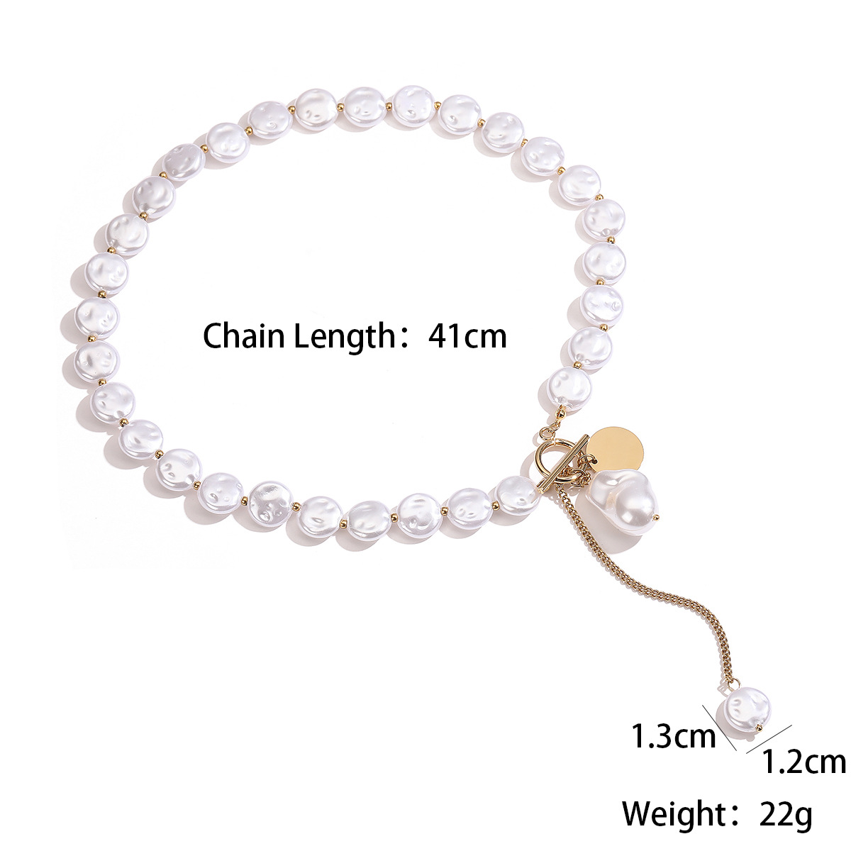 25g Weight Pendant Necklace Classification Casual Elegant Lady Geometric Artificial Pearl Beaded Chain Beaded Necklaces Wholesale