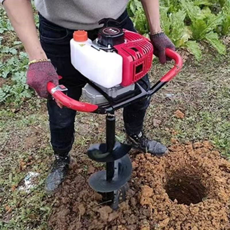 种树埋桩挖坑机 手推式汽油钻眼打坑机 果树种植移栽打孔机
