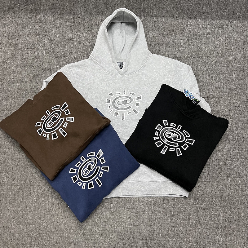 Cross-border British Tide Niche ADWYSD fleece-lined Sweat Sun Roll Hip Hop alwaysdowhatyoushoulddo