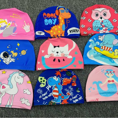 Children's Cartoon Swimming Cap Multicolor Cartoon Children's Swimming Cap Wholesale