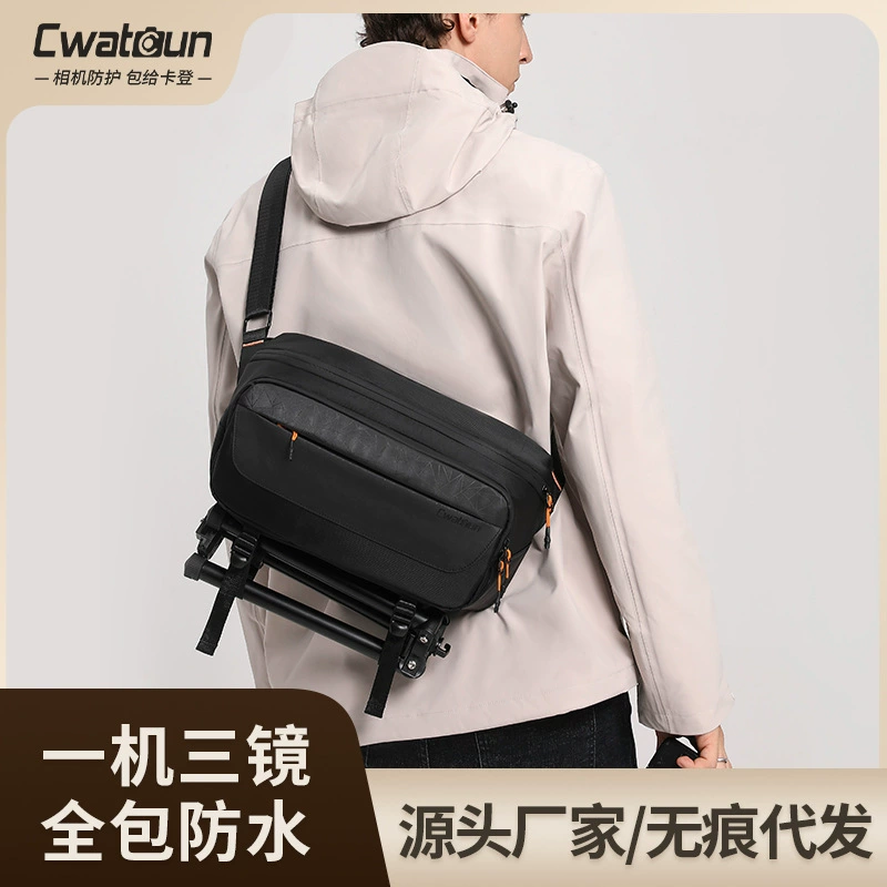 Cwatcun Гонконг камера грудная сумка многофункциональный портативный скошенный плечо сумка микро-зеркальная камера повседневная сумка