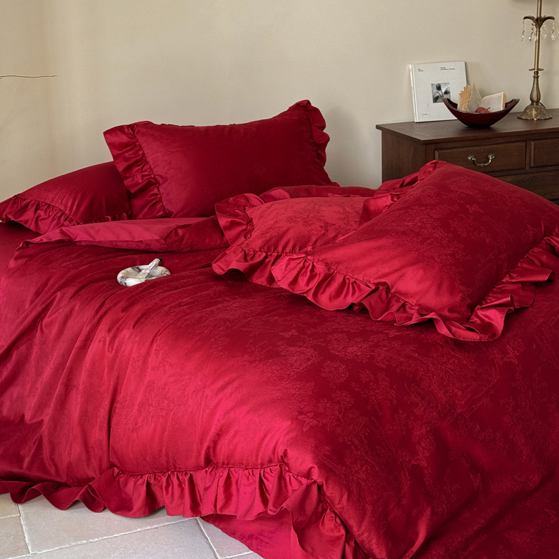 Left bank garden red (lace style)