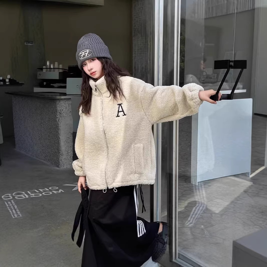 女童冬季毛毛衣外套2026秋冬爆款中大童时尚韩版加厚摇粒绒上衣潮