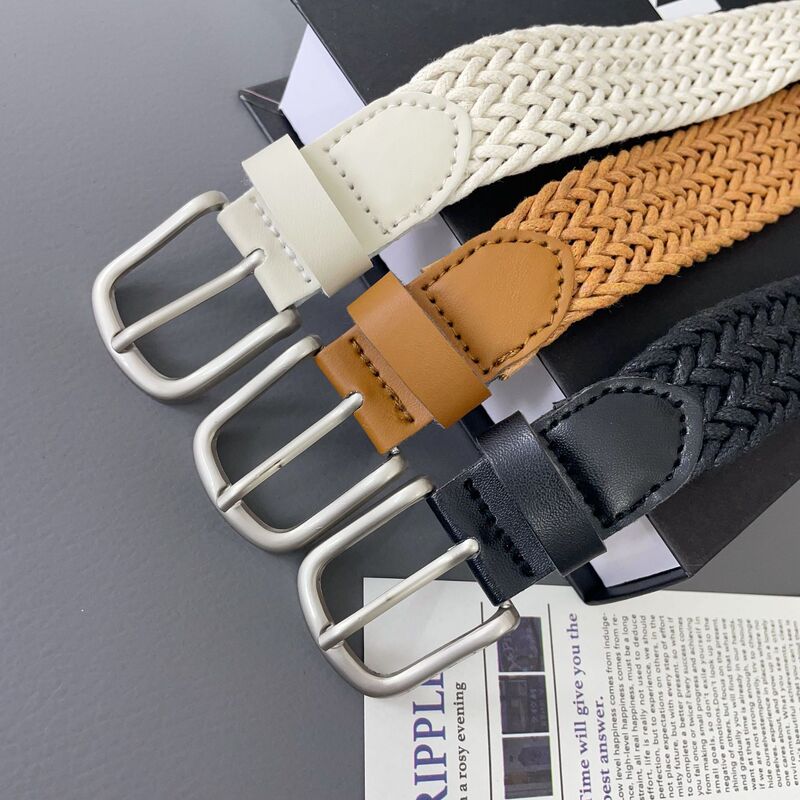Manufacturer Wholesale Retro Style Woven Belt Popular Korean Style Dress Jeans Casual Fashion Decorative Belt for Women