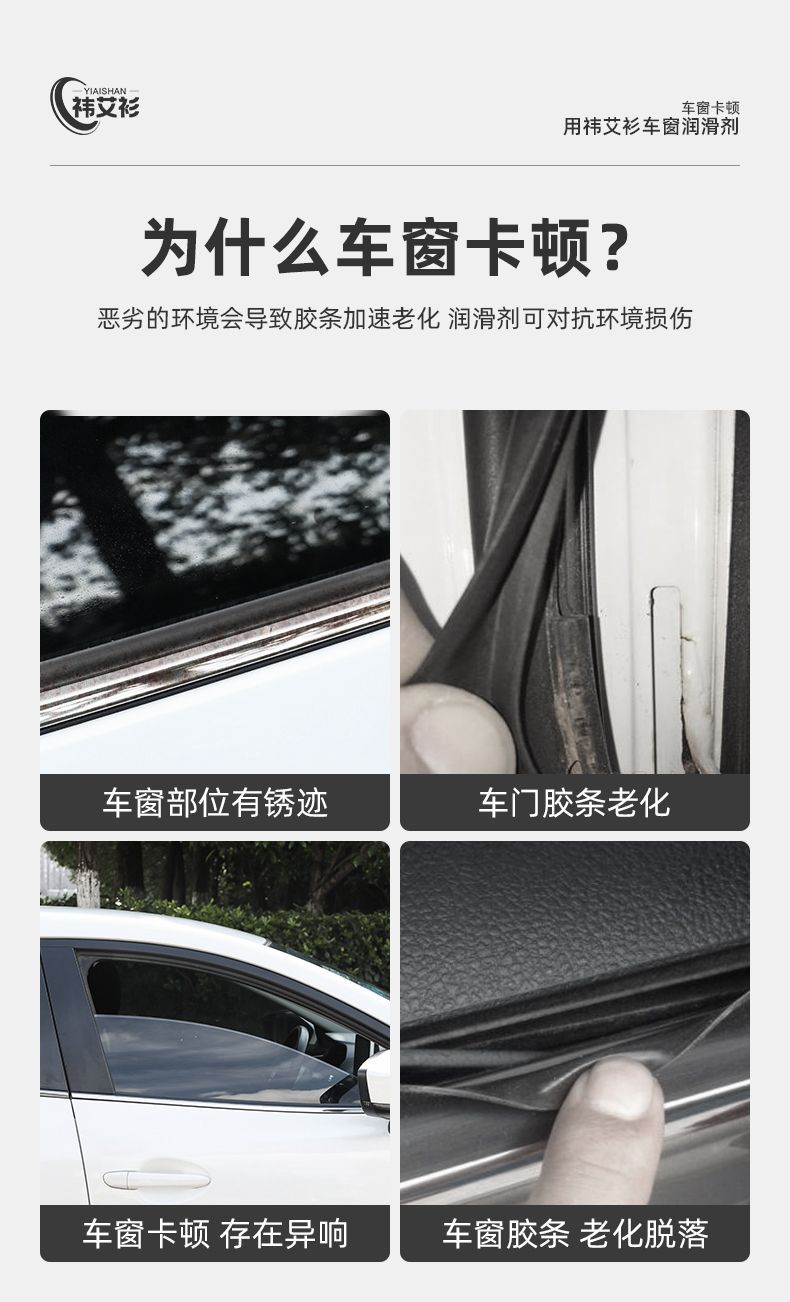 Car Window Lubricant, Car Door Lift Glass Noise Elimination, Car Sunroof Track Cleaning and Maintenance Agent