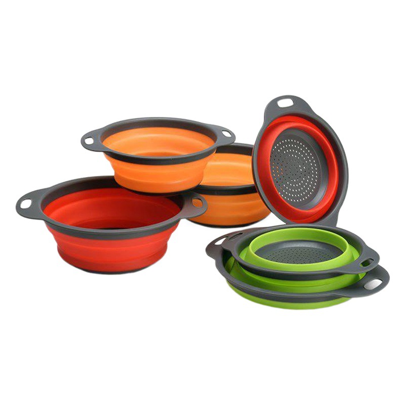 Cesta de drenaje plegable redonda, cesta para lavar verduras, utensilio de cocina, cesta de frutas expandible, cesta para verduras, cubeta de limpieza, almacenamiento.