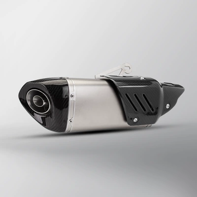 Motorcycle exhaust pipe — tail exhaust tail section - titanium-color-real-carbon-head-real-carbon-cover
