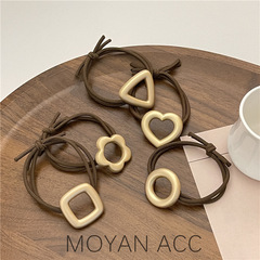 Korean-style Minimalist Hair Ties for Women, Internet-Famous Geometric Designs—Elegant Hair Accessories & Rubber Bands for Adults and Teens