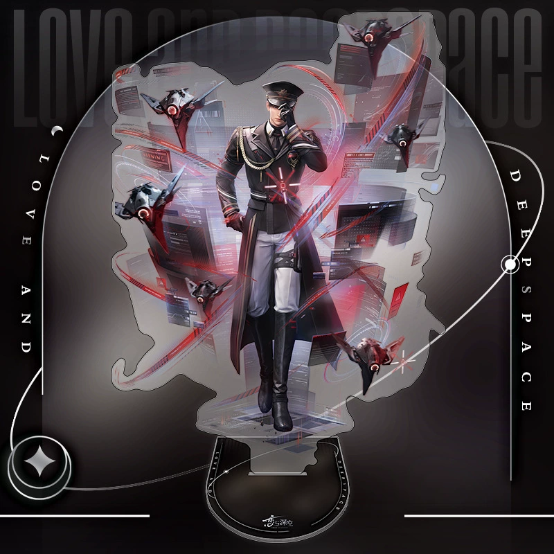 Акриловая подставка Love and Deep Space Qin Che, 16 см, карточный стенд