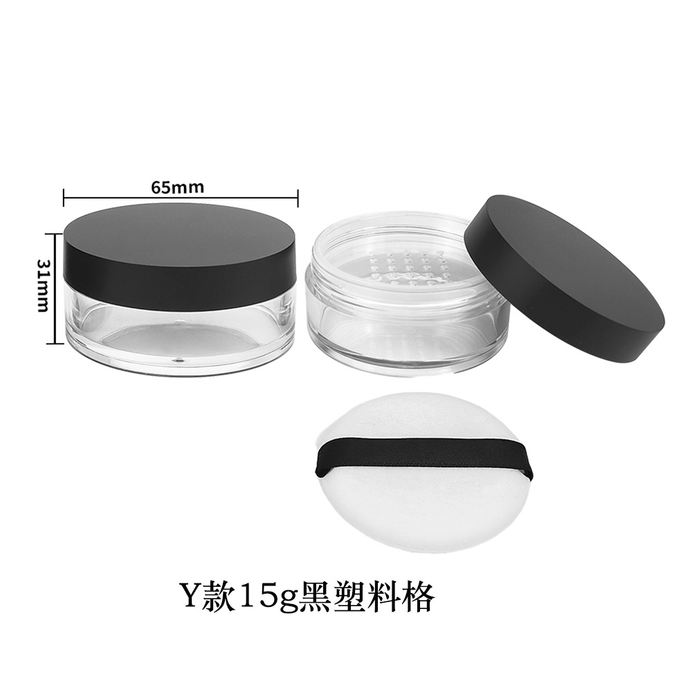 Materiales de embalaje para polvos sueltos en stock: caja dispensadora de polvo suelto ultrafina con tapa abatible y malla elástica grande, para 8g, 15g, 20g.